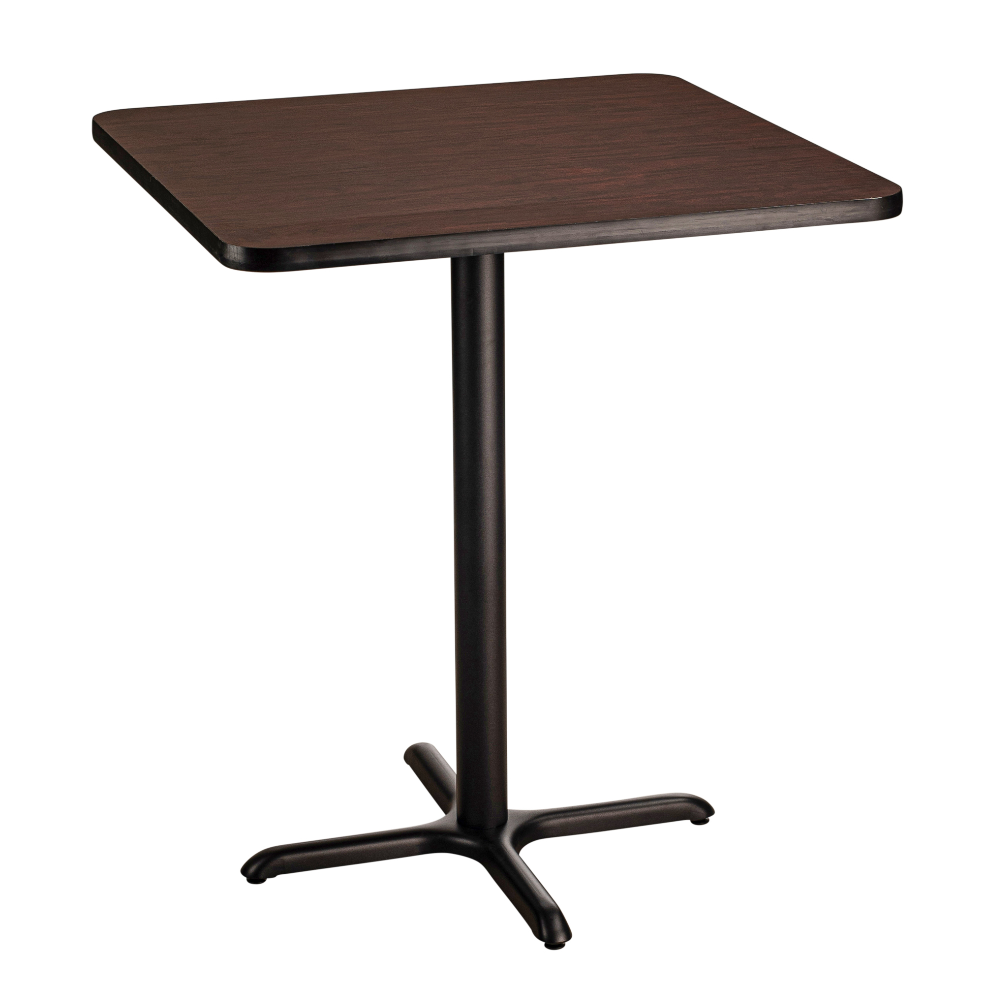 National Public Seating, Cafe Table, 36x36x42 Square "X" Base, Height 42 in, Model# CT33636XBPBTMMY